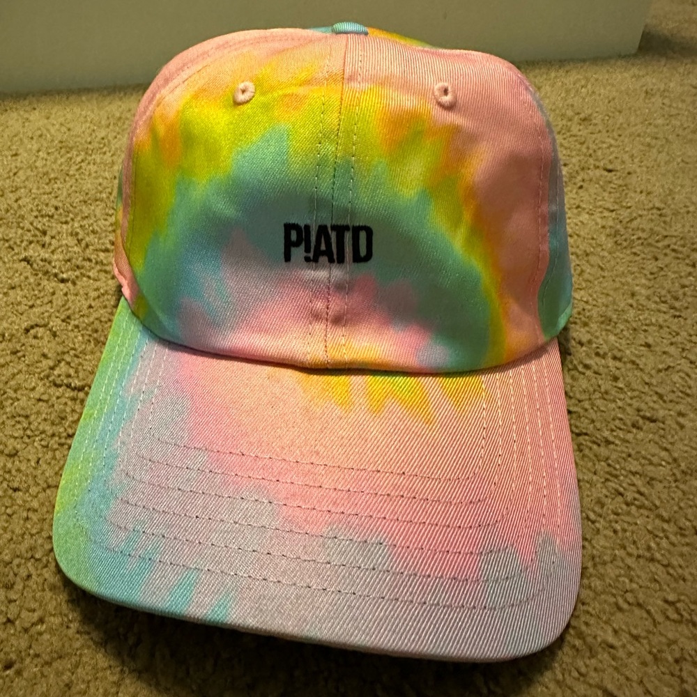 Panic! At The Disco rainbow tie-dye hat from Hot Topic